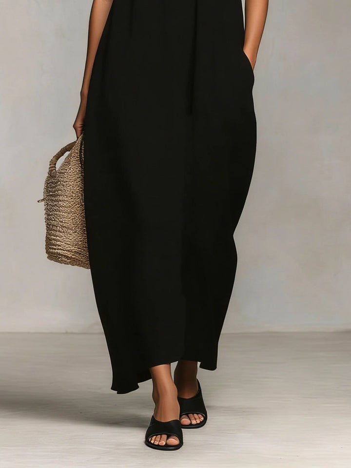 Mirelle™ | Color Block Maxi Dress with Spaghetti Straps