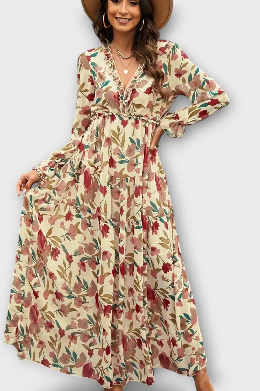 Juno - Elegant Floral Maxi Dress