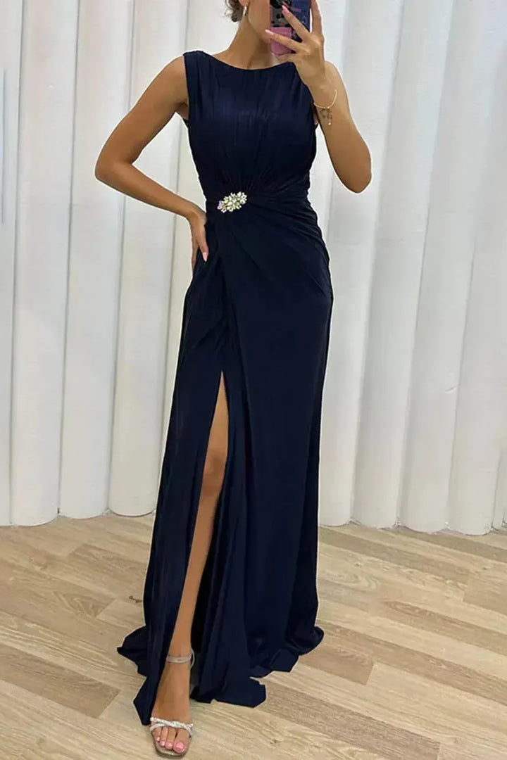 Kendra - Timeless Figure-Flattering Split Maxi Dress