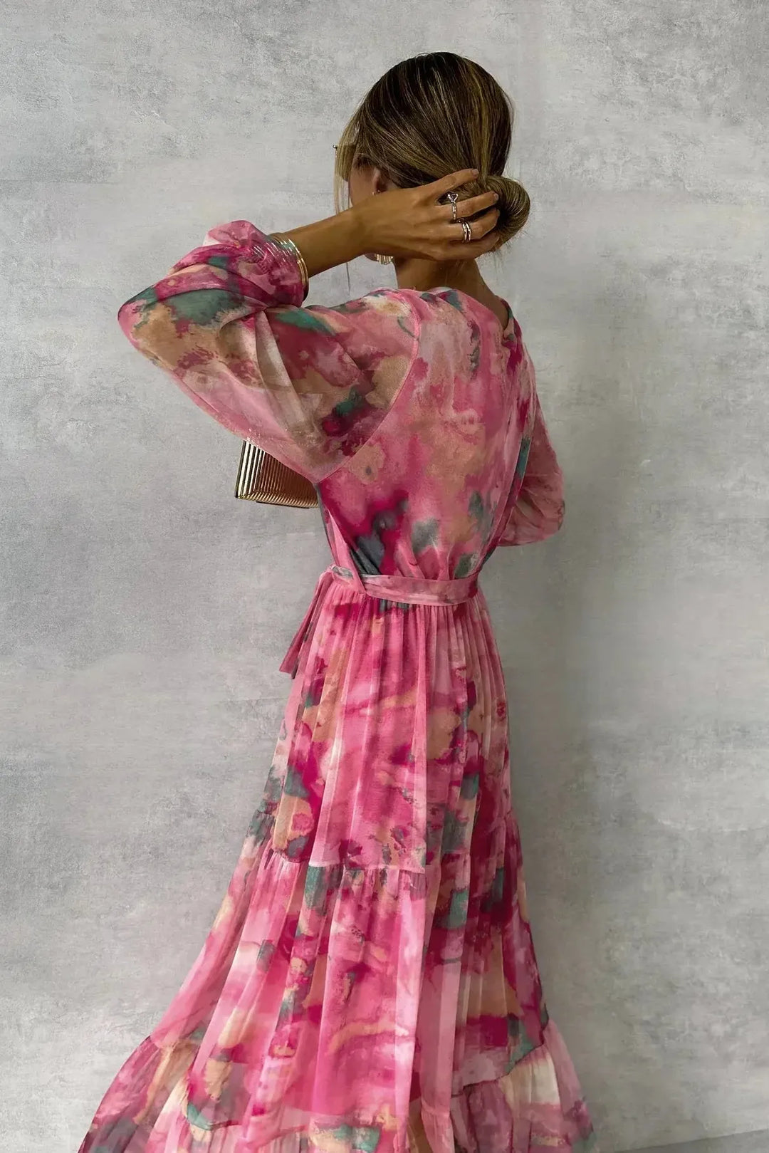 Felicity - Elegant Floral Swing Maxi Dress