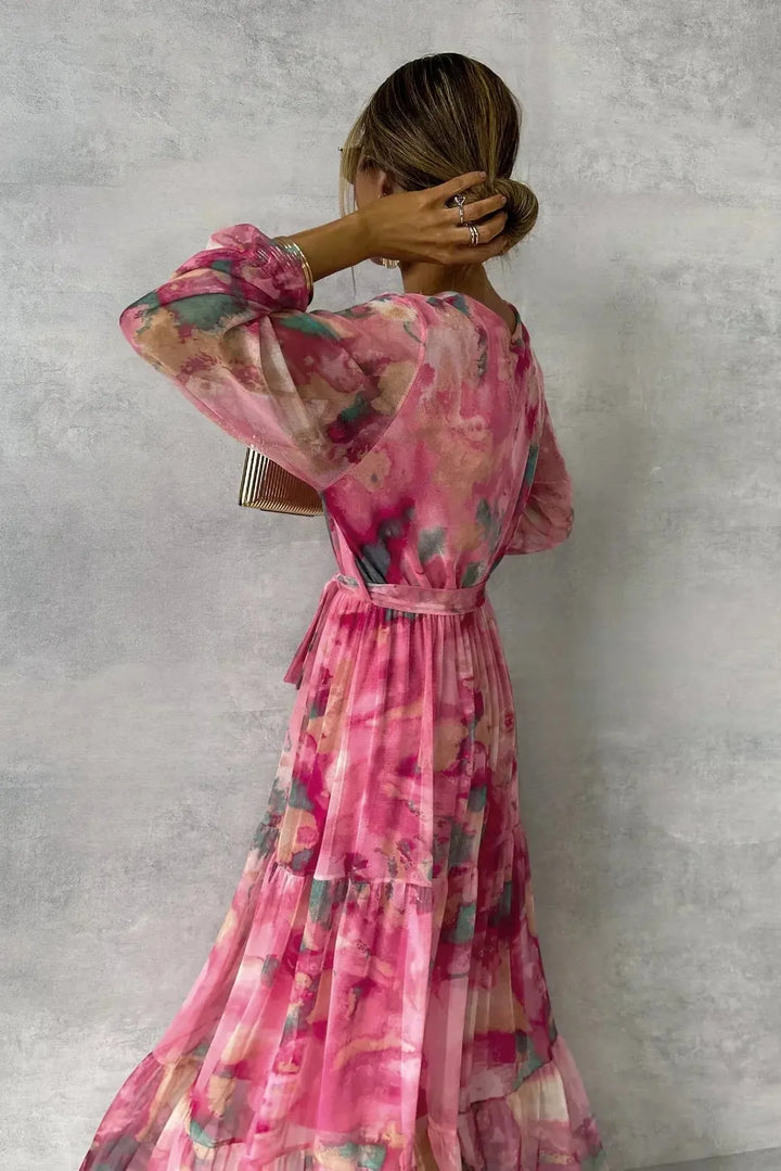 Felicity - Elegant Floral Swing Maxi Dress