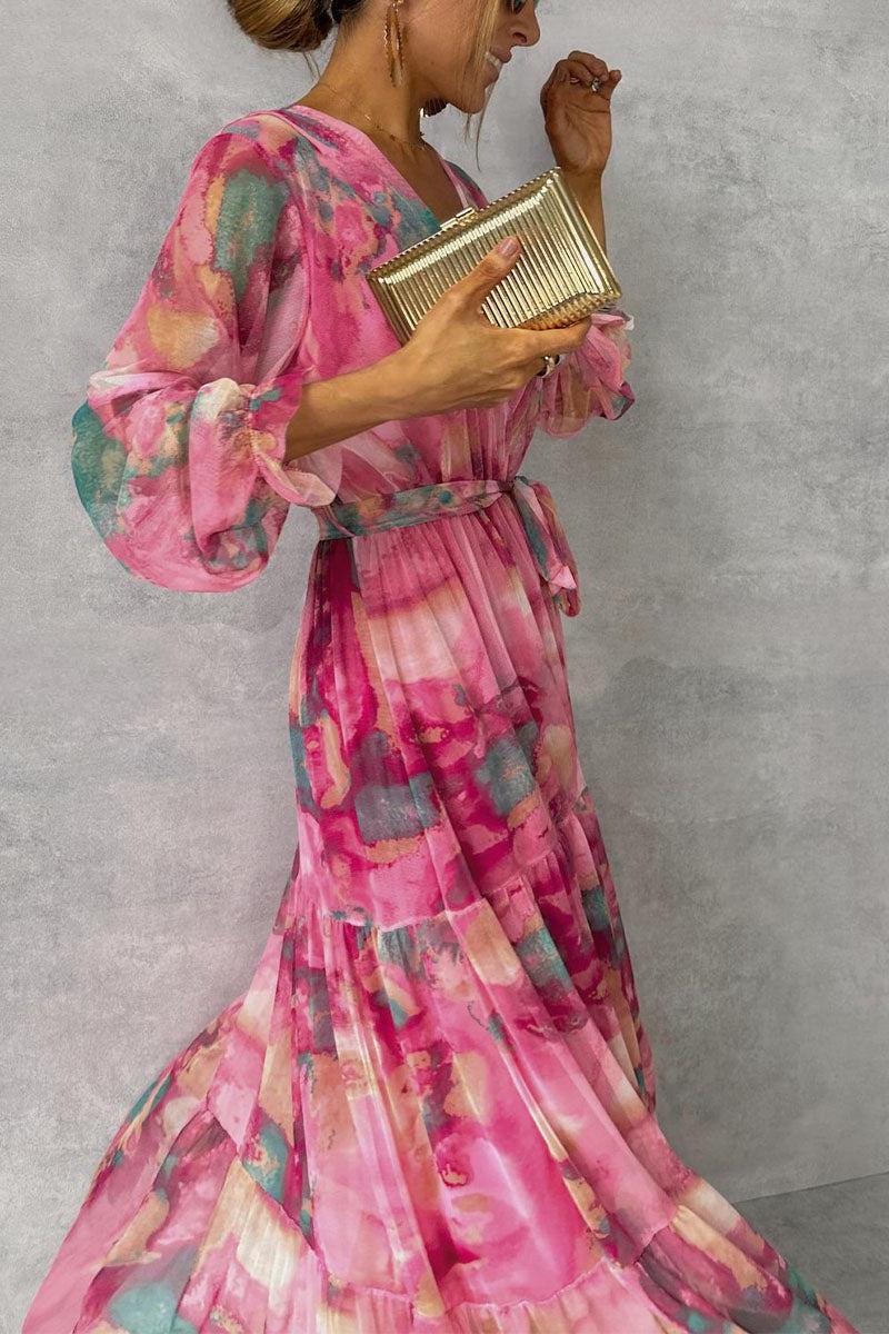 Felicity - Elegant Floral Swing Maxi Dress