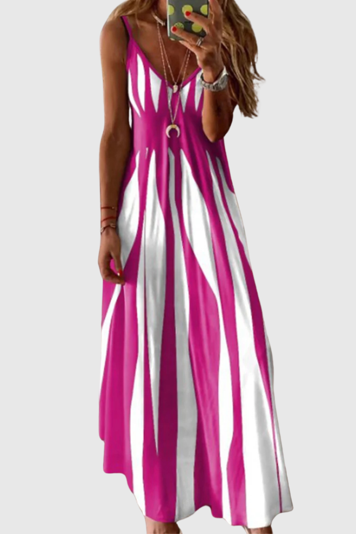 Ariella - Chic Sleeveless Striped Maxi Dress