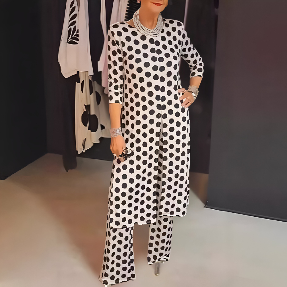Marcella - Stylish Polka Dot Ensemble