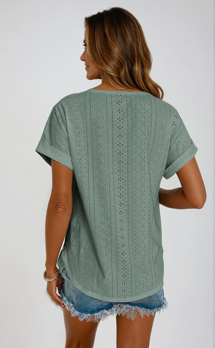 Orlena - Relaxed Eyelet Blouse