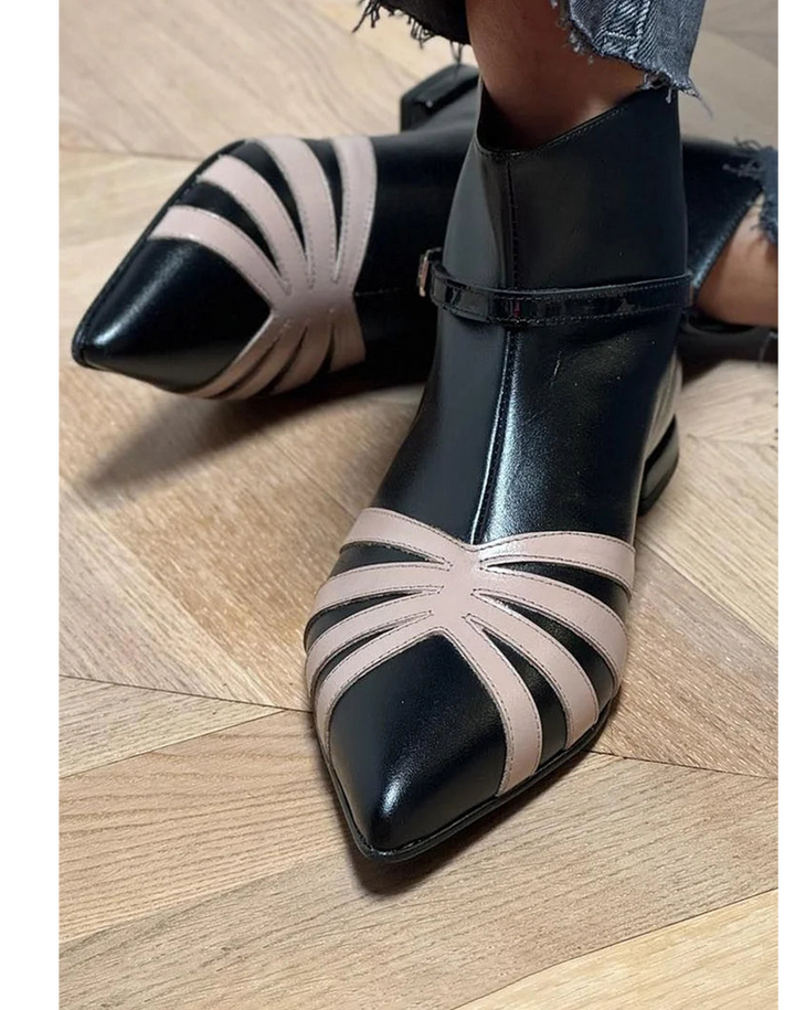 Gloria™ | Pointed Geometric Ankle Boot