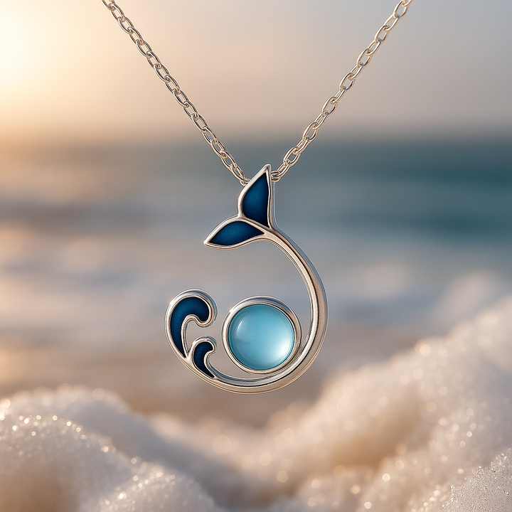 Silver Waves Dance Necklace