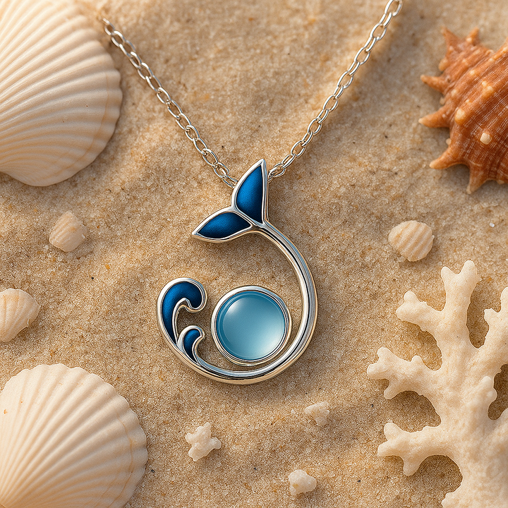 Silver Waves Dance Necklace