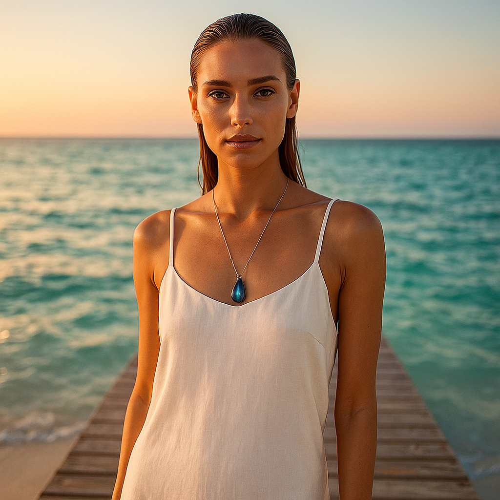 Ocean's Embrace Labradorite Necklace