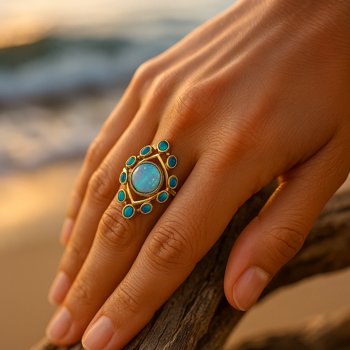 Lymneia - Soft Whisper Blue Ring