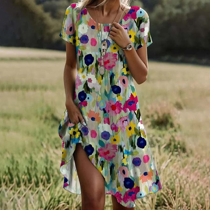 Priya - Watercolour Bloom Dress