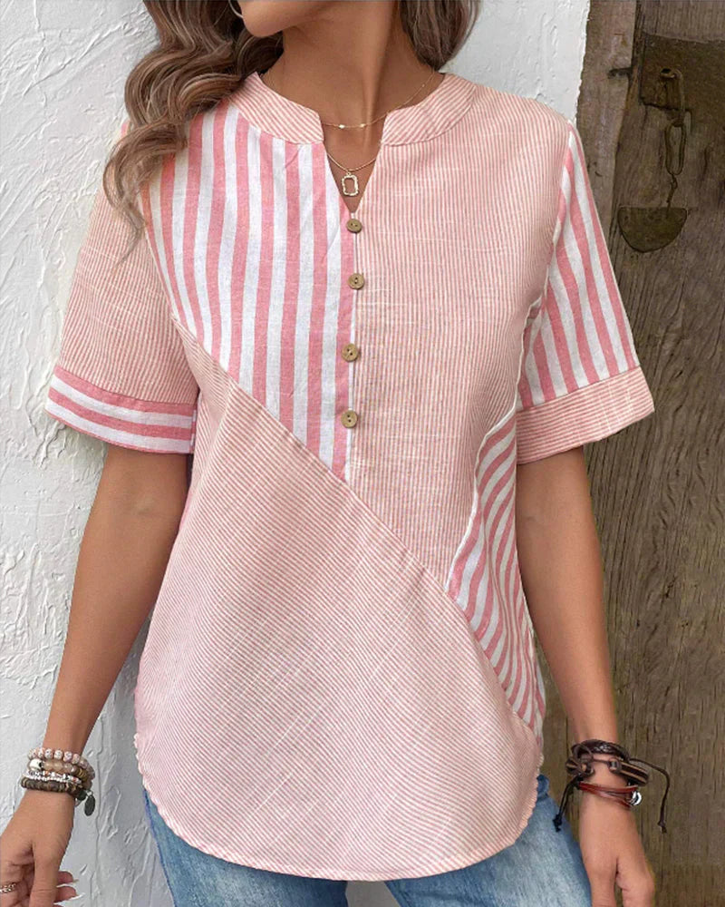 Talia - Chic Striped Blouse