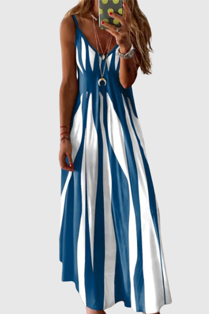 Ariella - Chic Sleeveless Striped Maxi Dress