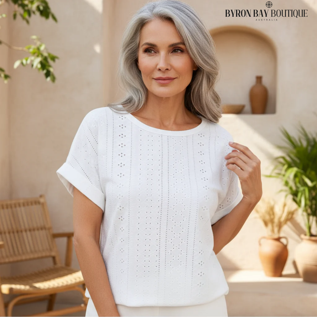 Orlena - Relaxed Eyelet Blouse