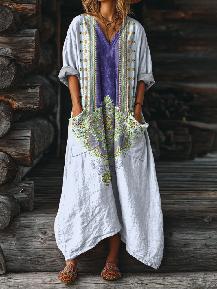 Ophira | Retro-Inspired Boho Dress Featuring Pockets
