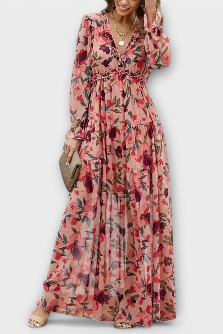 Juno - Elegant Floral Maxi Dress
