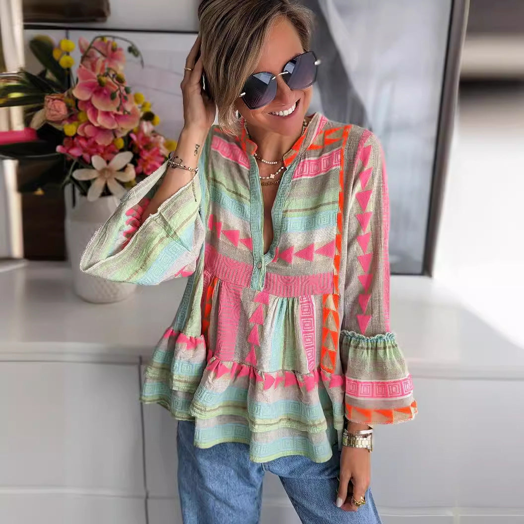 Sirenia - Bohemian Print Blouse