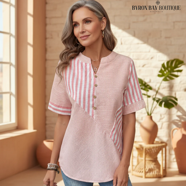 Talia - Chic Striped Blouse