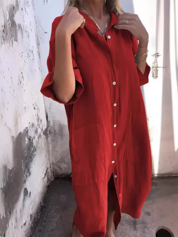 Paige - Buttoned Breeze Dress