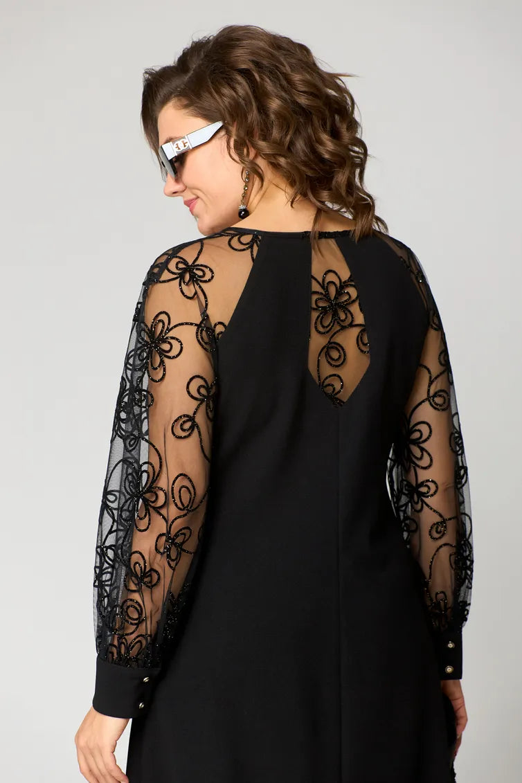 Mirae - Lace-Sleeve Dress