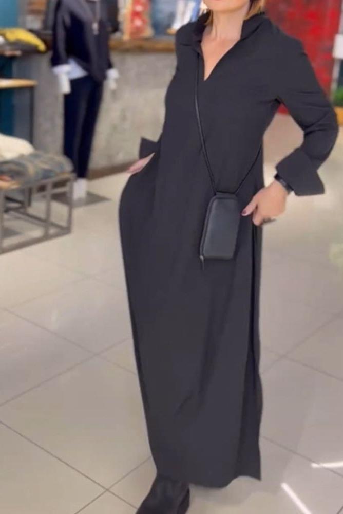 Evie - Retro Vibe Loose Fit Maxi Dress