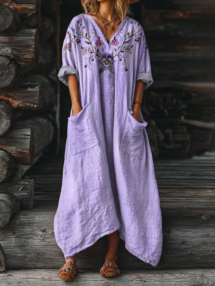 Ophira | Retro-Inspired Boho Dress Featuring Pockets