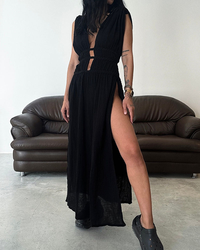 Zolla - Textured Slit Dress