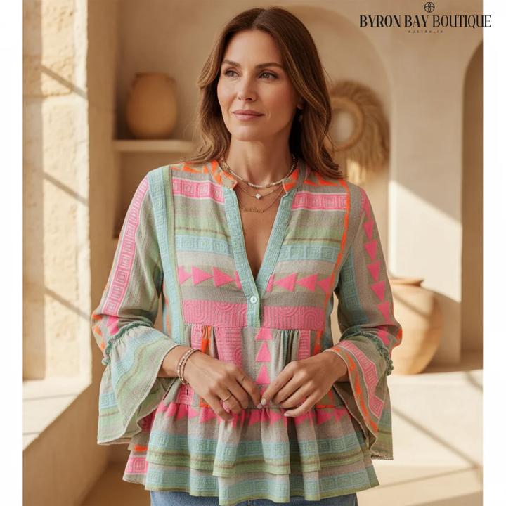 Sirenia - Bohemian Print Blouse