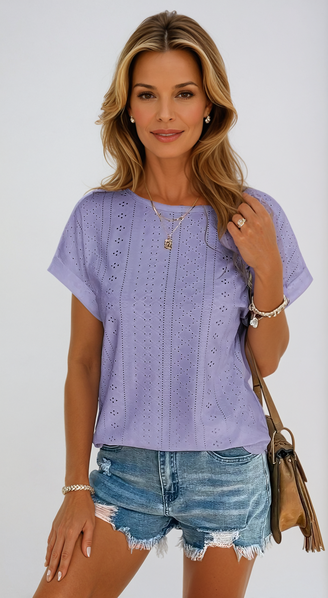 Orlena - Relaxed Eyelet Blouse