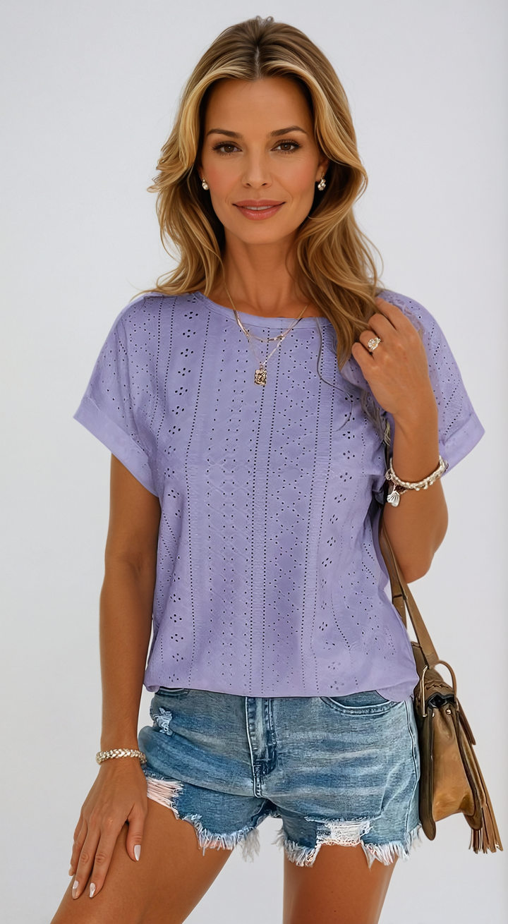 Orlena - Relaxed Eyelet Blouse