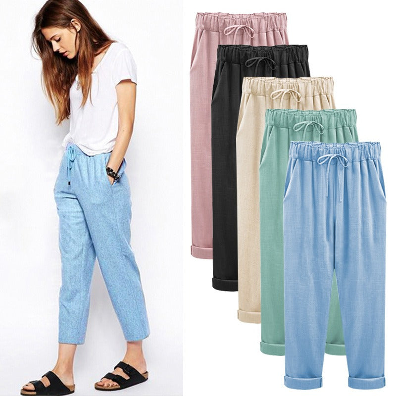LUISA | Summer Linen-Cotton Pants for Women