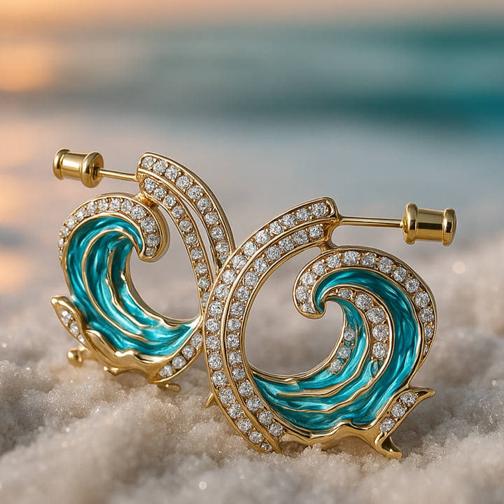 Ocean Breeze Wave Earrings