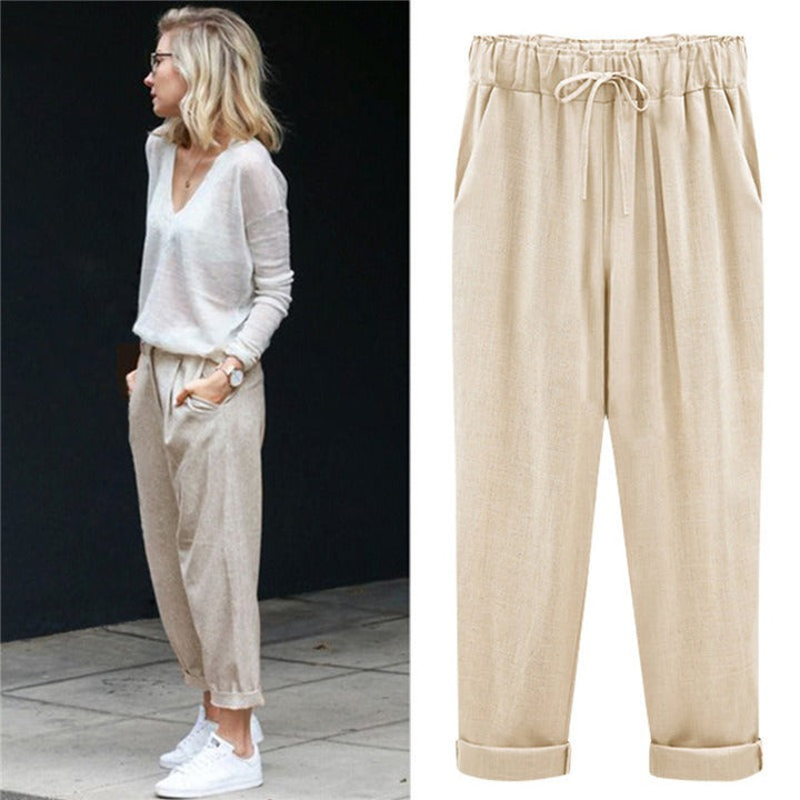 LUISA | Summer Linen-Cotton Pants for Women