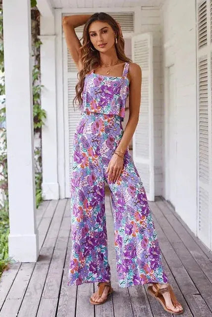 Syla - Floral Wide-leg Jumpsuit