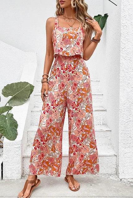Syla - Floral Wide-leg Jumpsuit