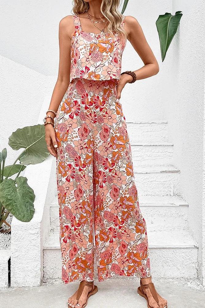 Syla - Floral Wide-leg Jumpsuit