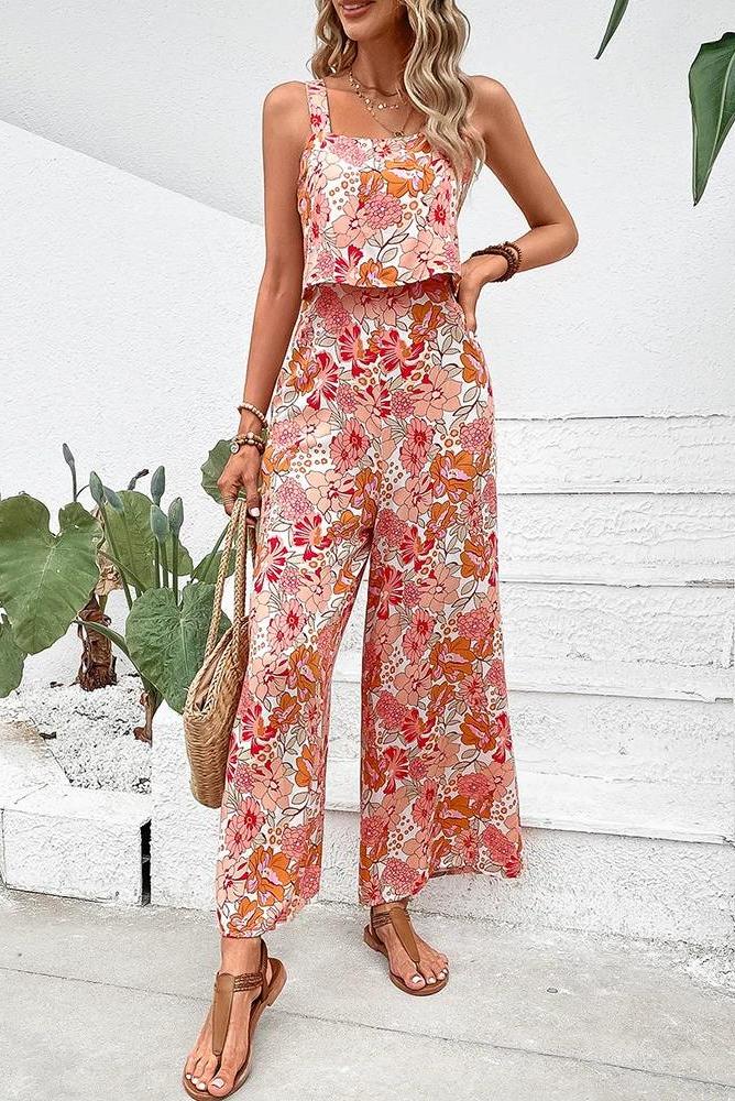 Syla - Floral Wide-leg Jumpsuit