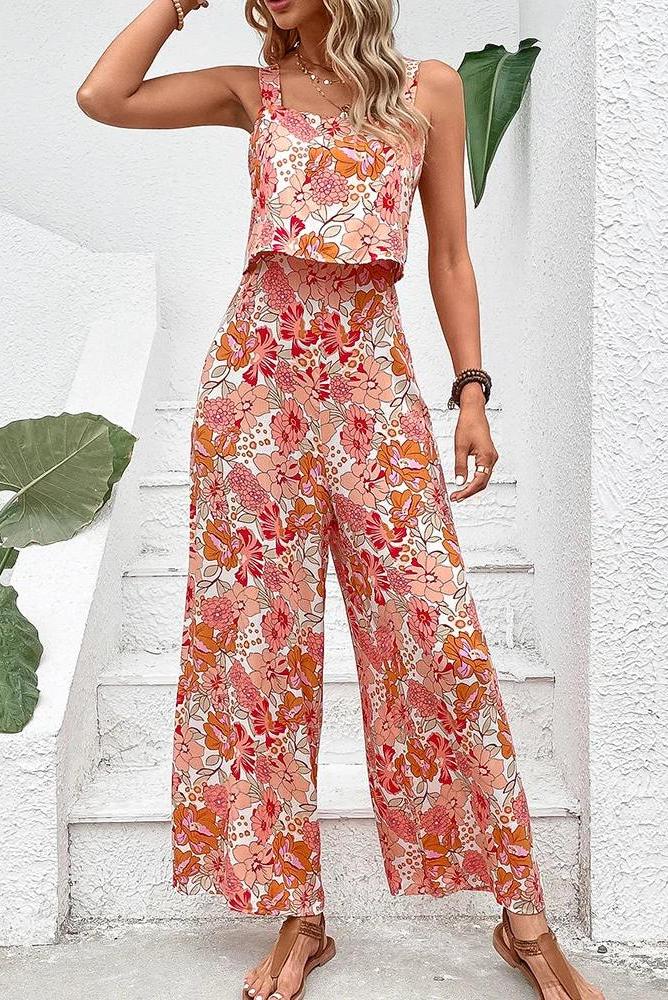 Syla - Floral Wide-leg Jumpsuit