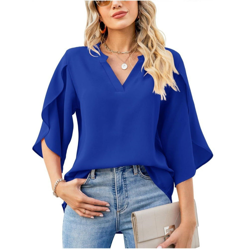 Katelina - Chic V-Neck Blouse