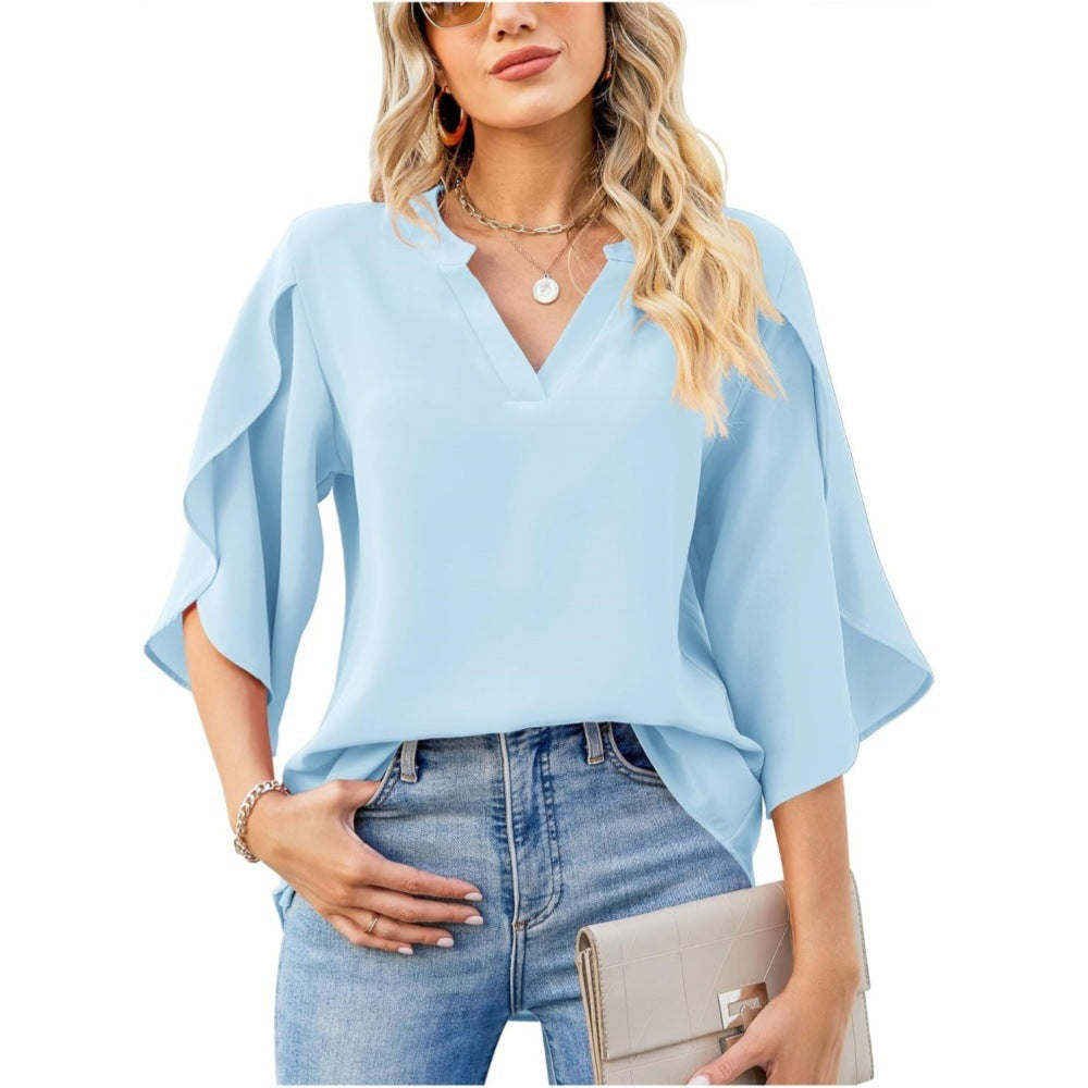 Katelina - Chic V-Neck Blouse
