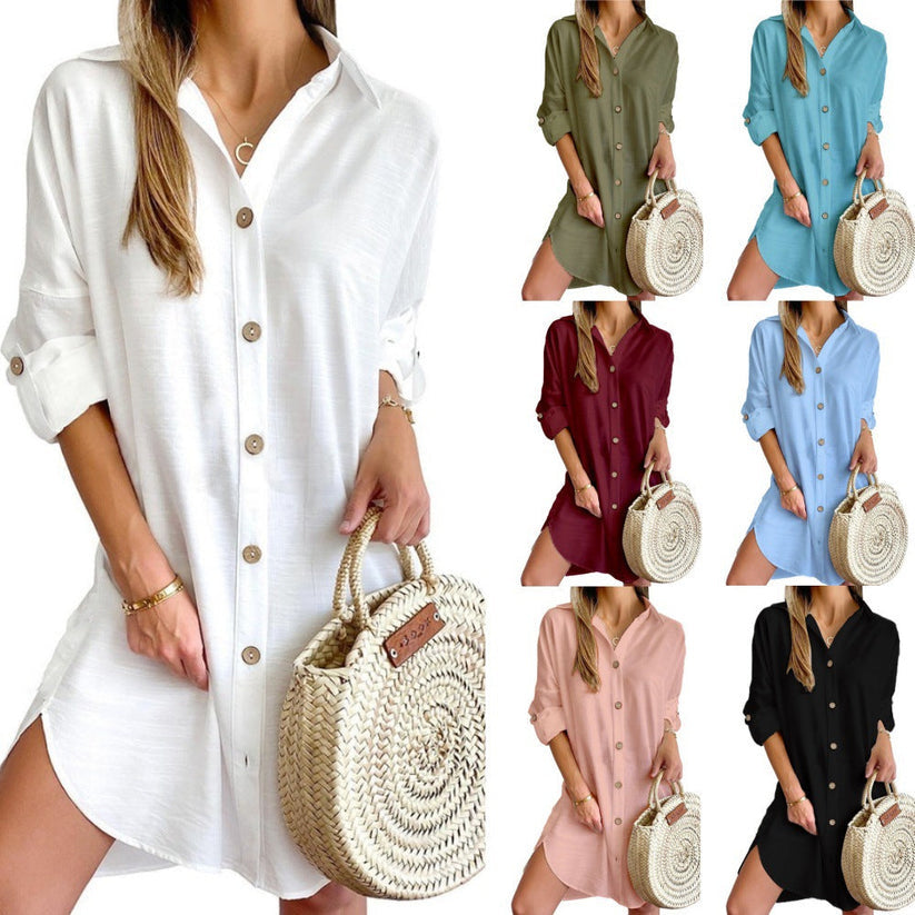 Claribel - Button-Up Shirt Dress