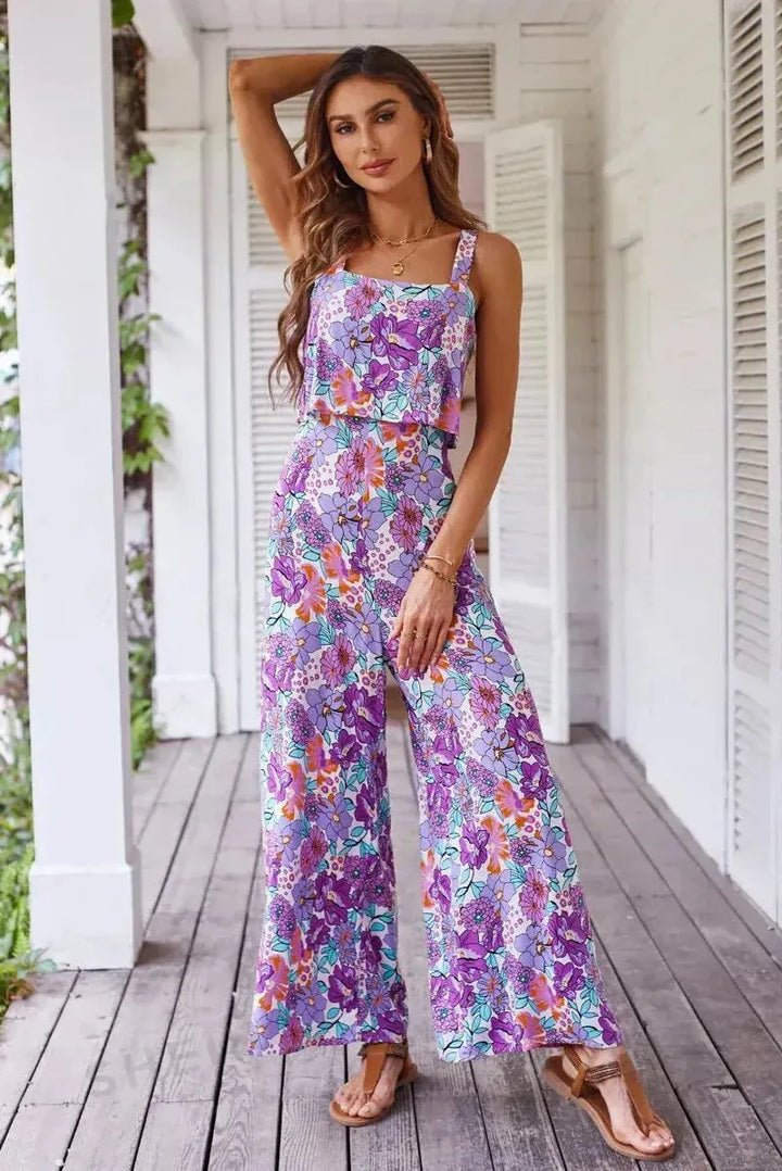 Syla - Floral Wide-leg Jumpsuit