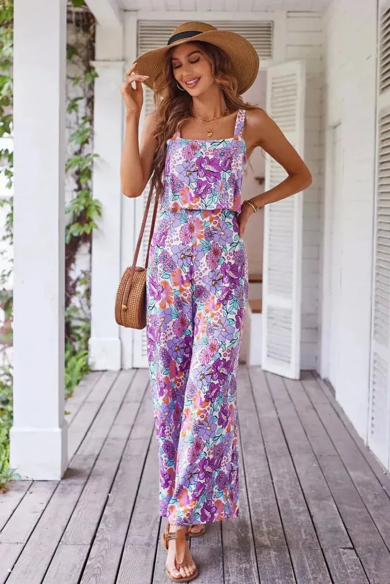 Syla - Floral Wide-leg Jumpsuit