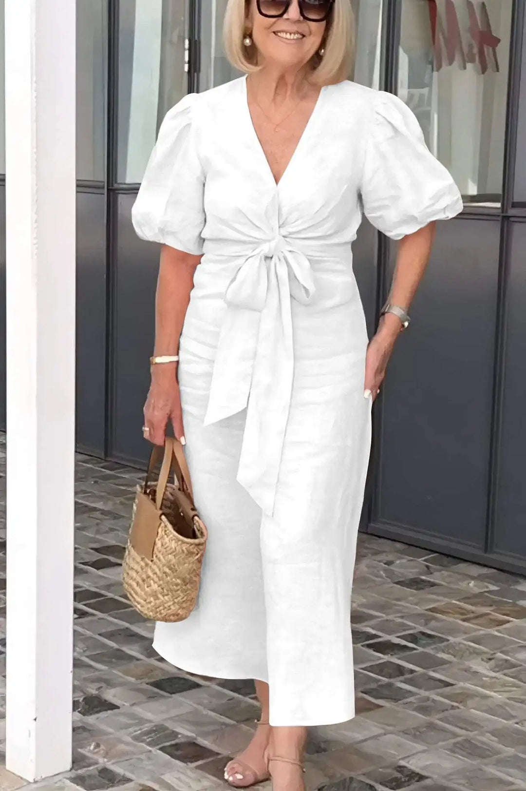 Natasha - Elegant V-Neck Dress
