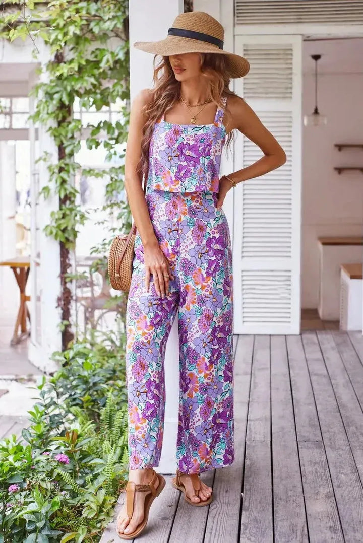 Syla - Floral Wide-leg Jumpsuit