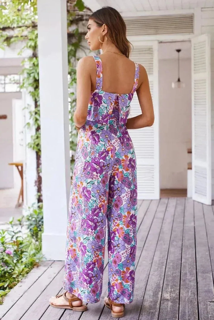 Syla - Floral Wide-leg Jumpsuit