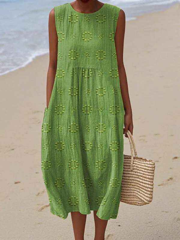 Sara™ Printed Midi Dress