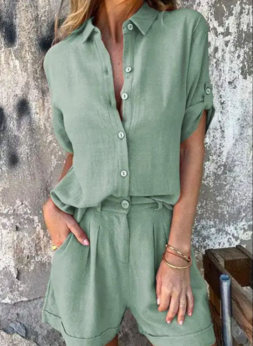 NOA - Linen Blend Two-Piece Set