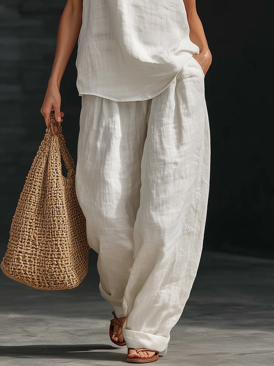 Zoë™ Sleeveless Top & Wide-Leg Pant Set