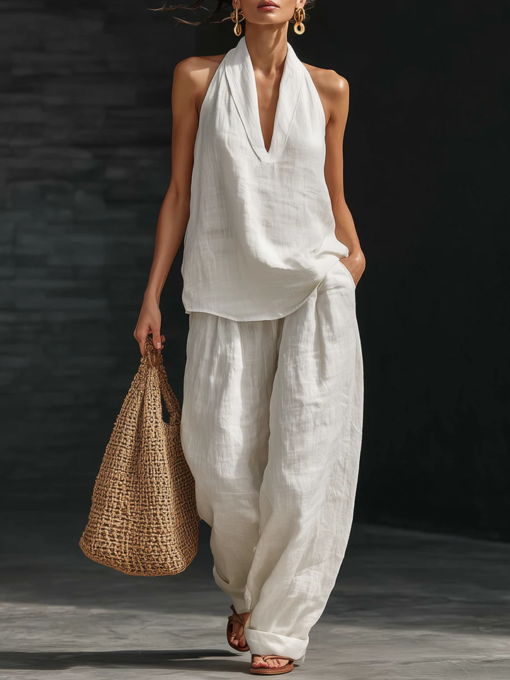 Zoë™ Sleeveless Top & Wide-Leg Pant Set